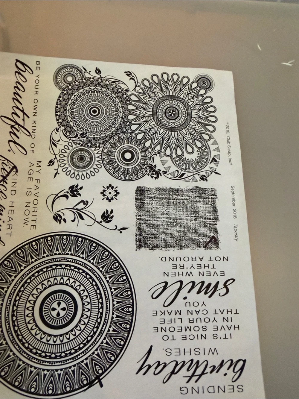 Club scrap assorted medallion Rubber Stamp Set Sheets. About 80 new stamps